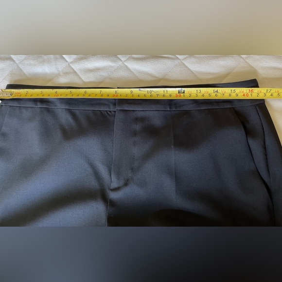 Ralph Lauren 96% fine wool black dress pants high waist straight legs US 10 - Picture 8 of 13